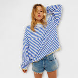 Mary - Stribet Oversize Cardigan