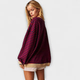 Mary - Stribet Oversize Cardigan