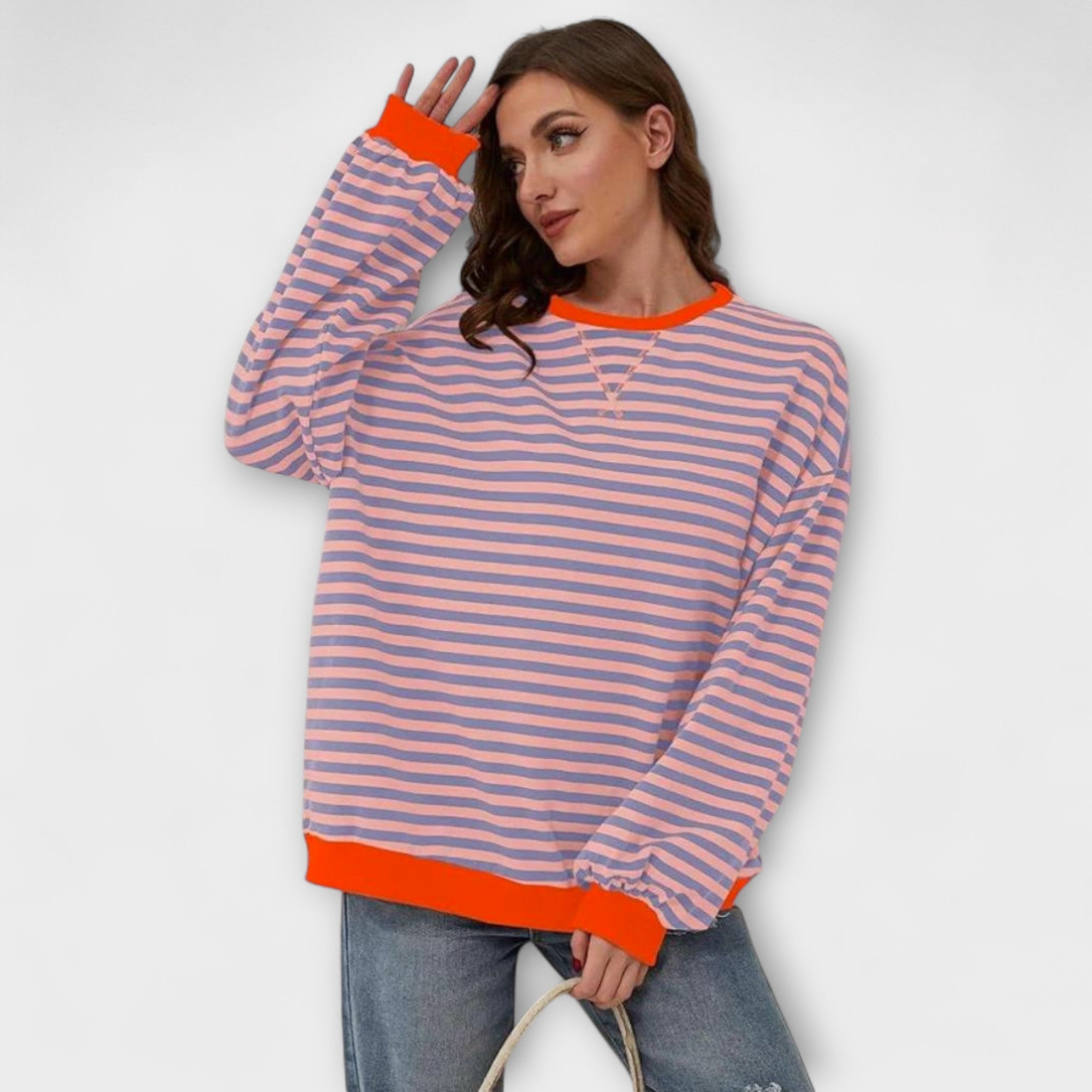 Mary - Stribet Oversize Cardigan