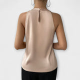 Skye - Stilfuld Stropløs Satinbluse