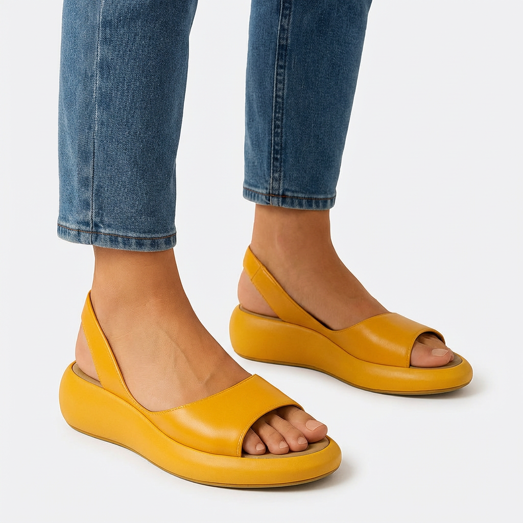 Eva - Skridsikre Peep-Toe Sandaler - Stilfuld Stabilitet og Ekstrem Komfort
