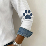 Stella - Kunstnerisk Denim-patchwork Top