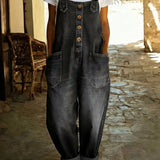 Juul - Denim-jumpsuit med Justerbare Stropper
