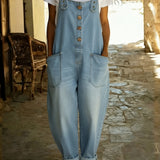 Juul - Denim-jumpsuit med Justerbare Stropper