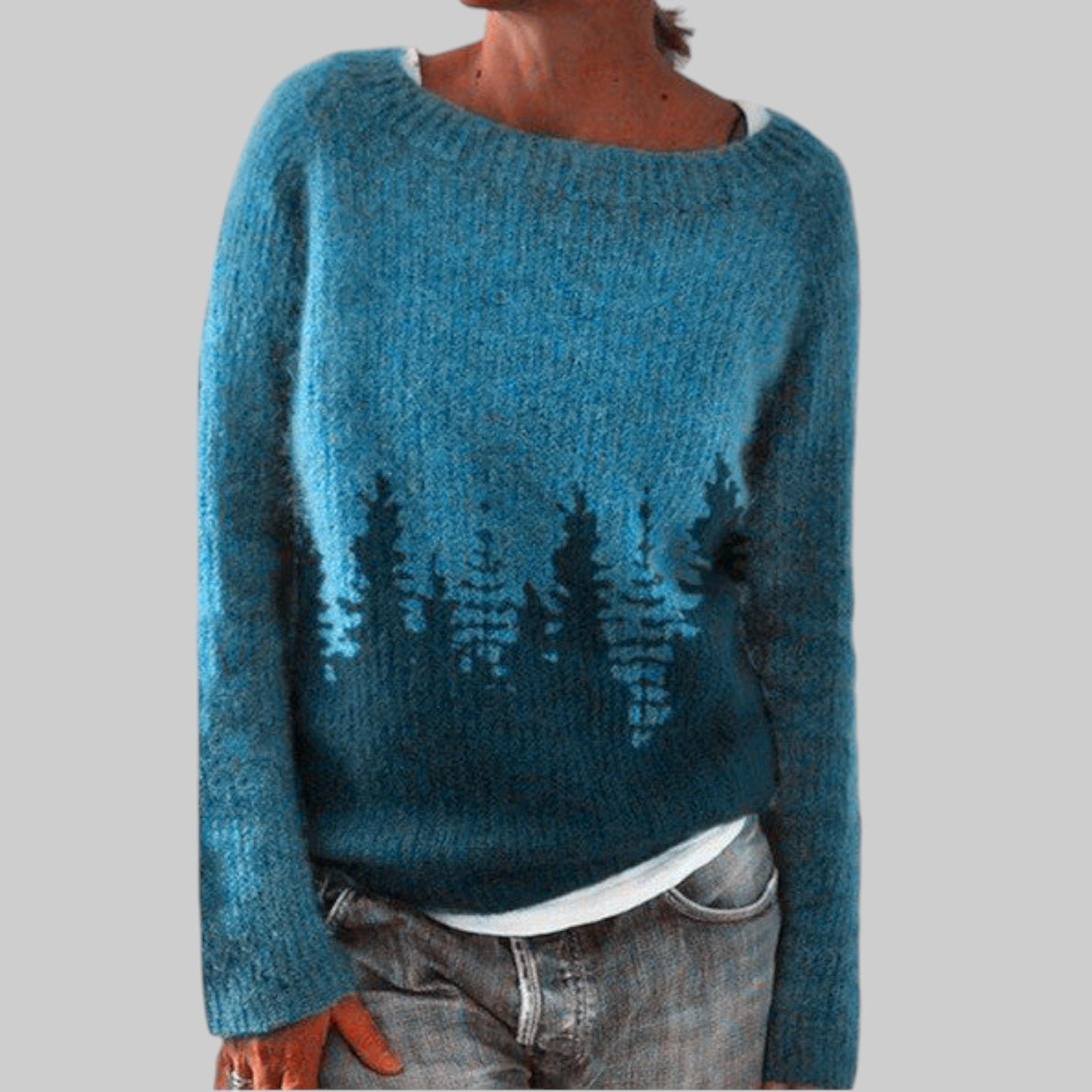 Alva - Lang Bluse i Botanisk Stil