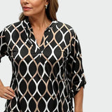 Afslappet Lang Bluse med Elegant Design