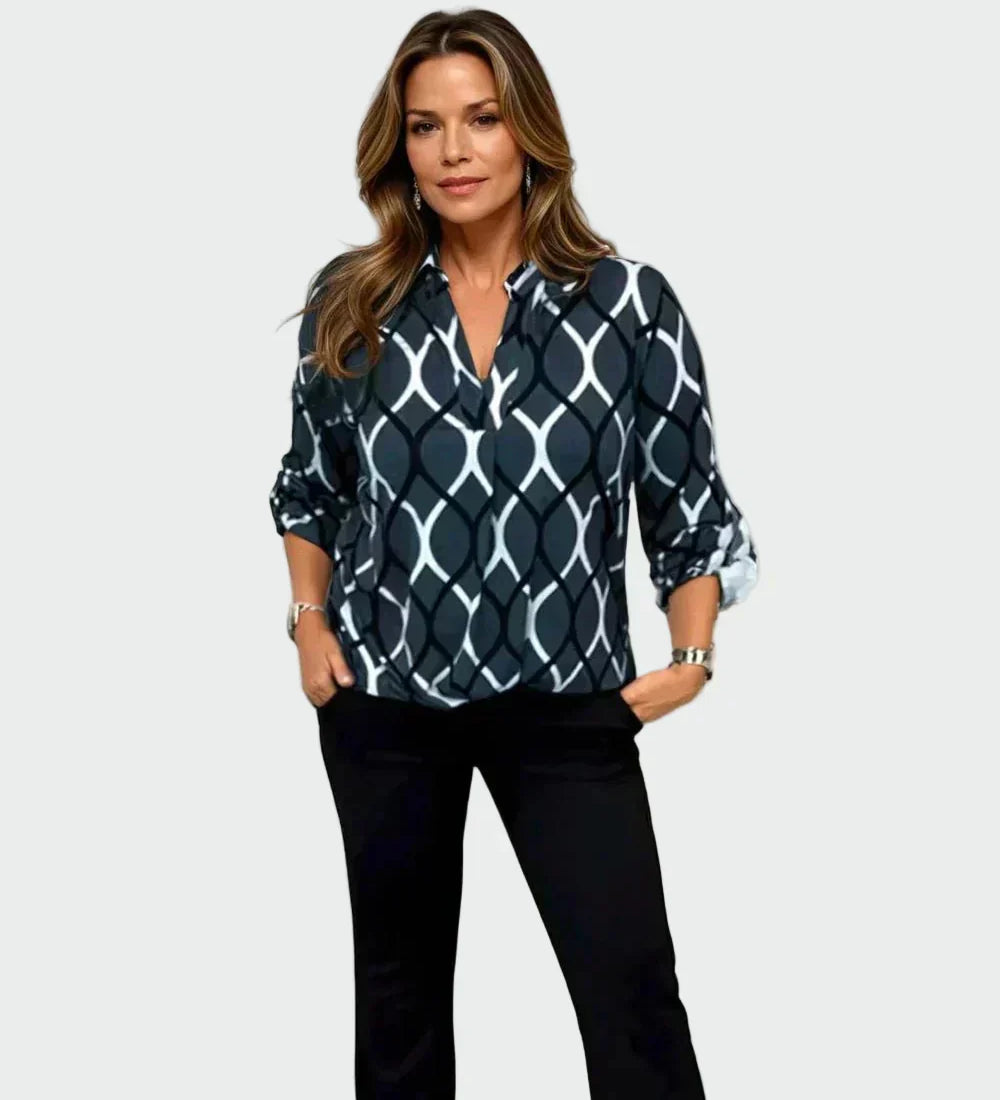 Afslappet Lang Bluse med Elegant Design