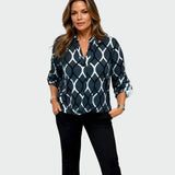 Afslappet Lang Bluse med Elegant Design
