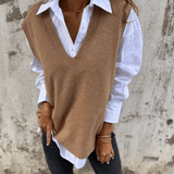 Viola - Strikket Ærmeløs Cardigan
