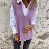 Viola - Strikket Ærmeløs Cardigan