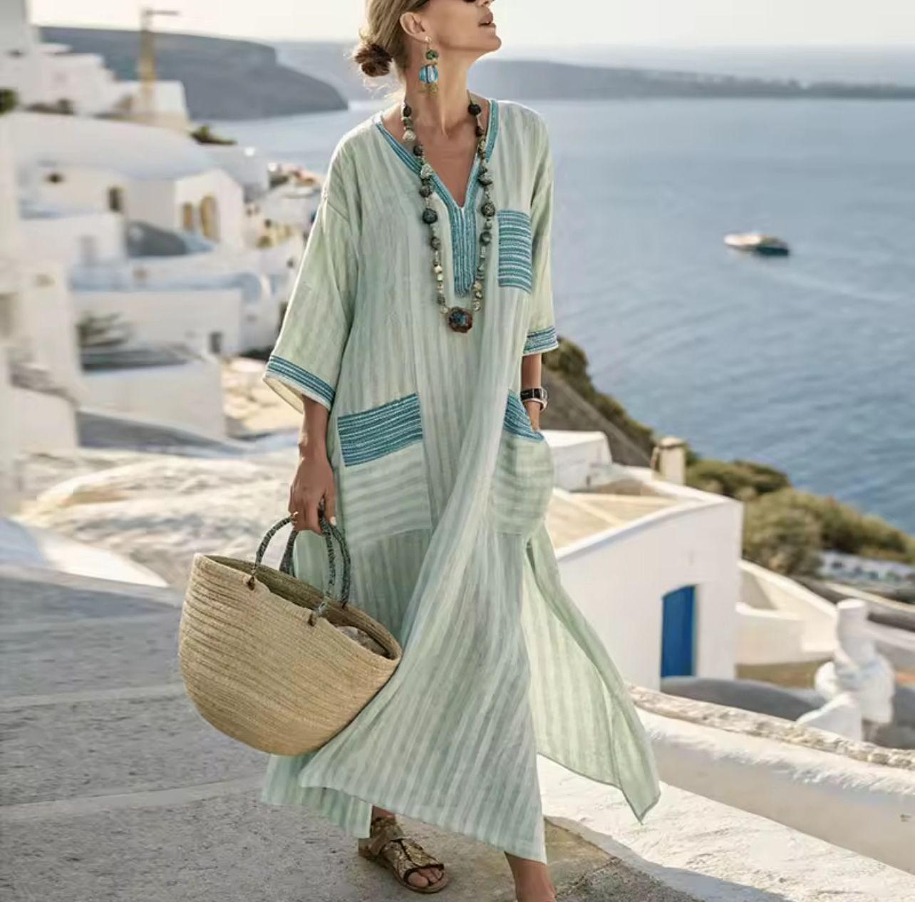 Elegant Mary - Lang Sommerkjole til det Stilfulde Sommerlook