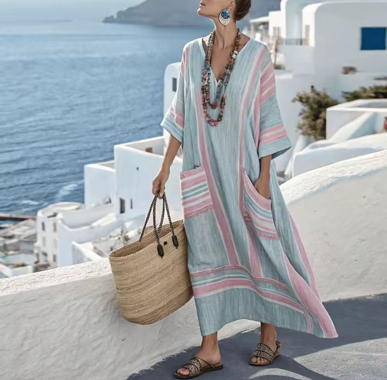 Elegant Mary - Lang Sommerkjole til det Stilfulde Sommerlook